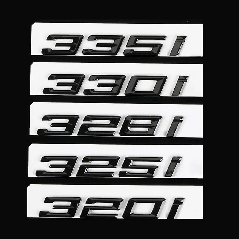 Hikig 3d Car Letters For Bmw 325i 328i 330i 335i 340i 320i F30 E90 G20 E46 E36 Lettering Emblem Logo Badge Sticker Trunk Accessories Glossy Black 1...