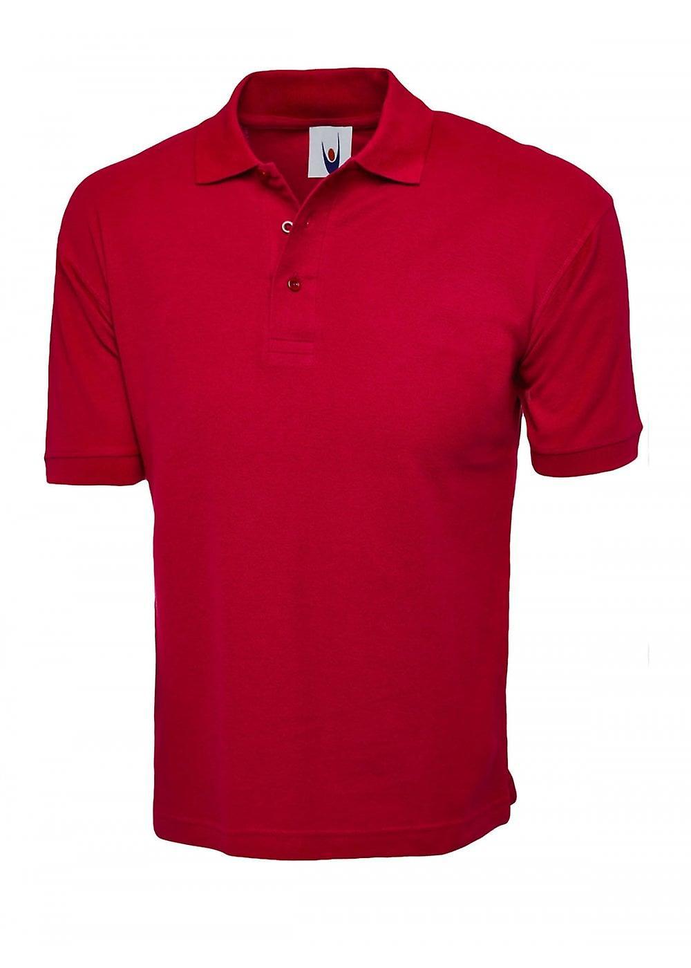 Men's Uneek Cotton Rich Poloshirt UC112 Red 2xl