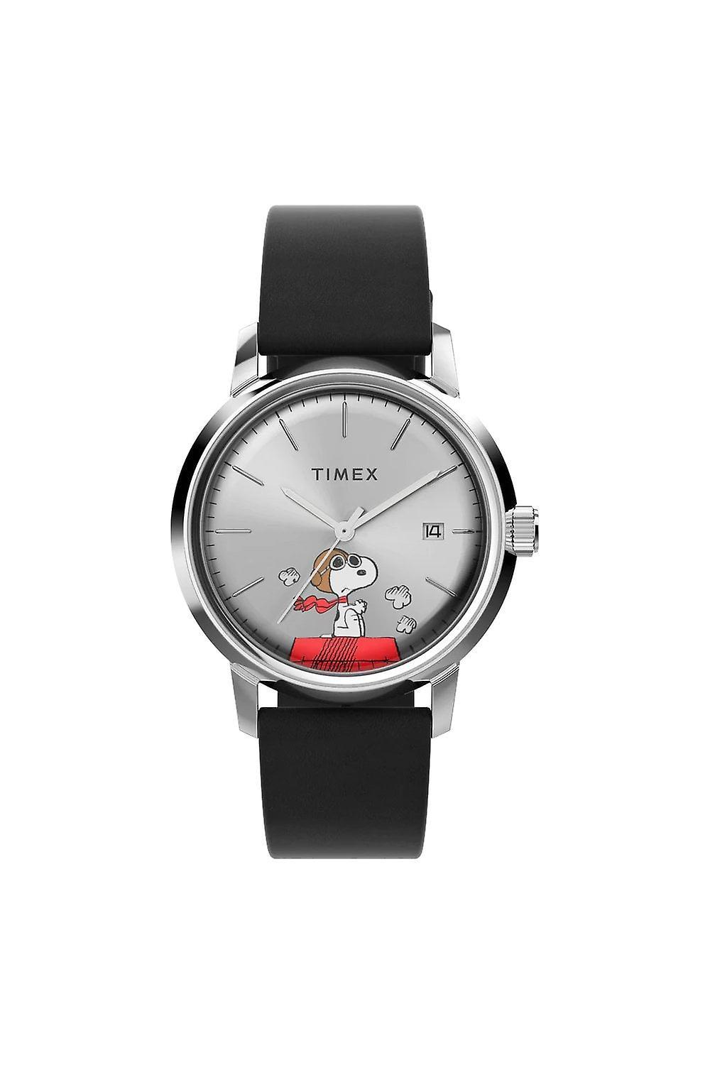 Adults Timex Marlin Automatic X Peanuts Snoopy Flying Ace 40mm Watch TW2W49600