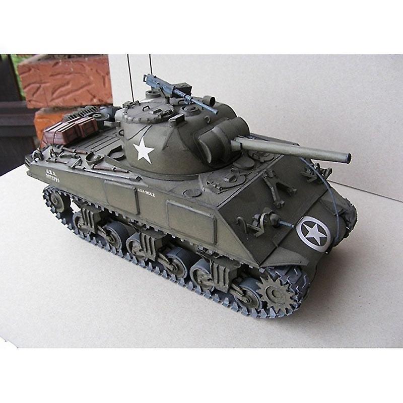 Slowmoose Sherman Medium Tank Diy -3d Paper Card Model Building Sets- Construction