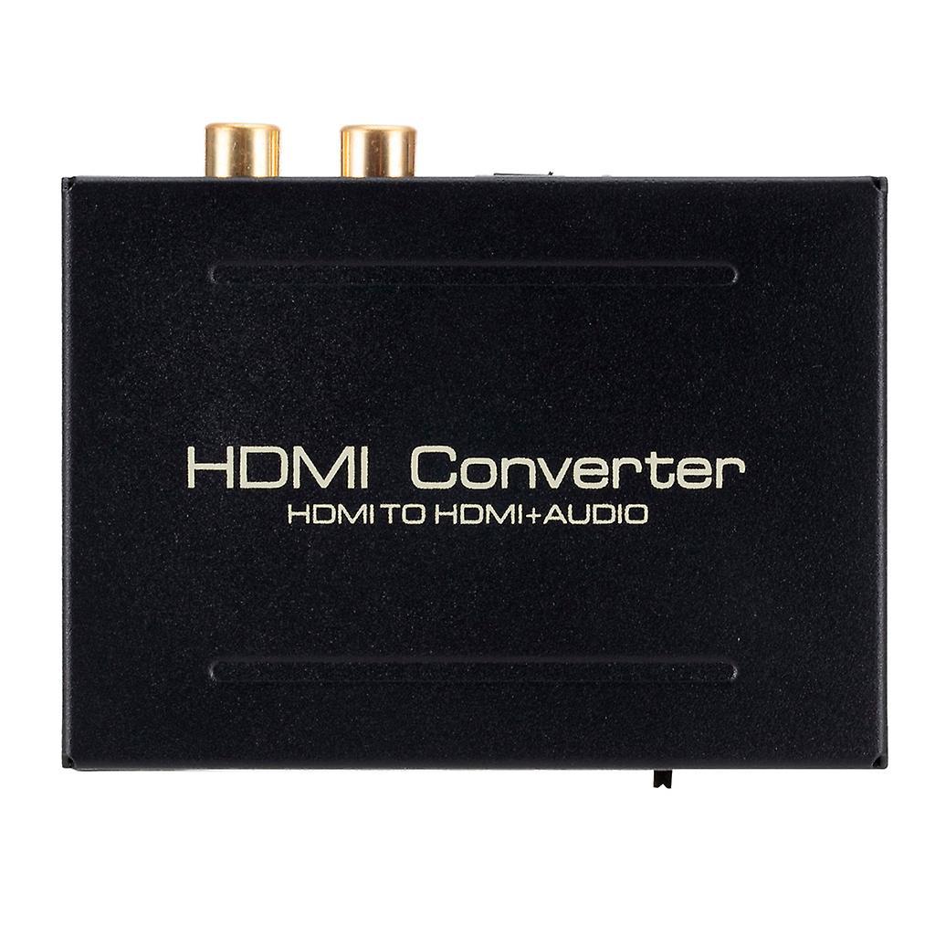 unbrand 1080p audio extractor converter splitter HDMI to HDMI and optical SPDIF RCA L/R Black