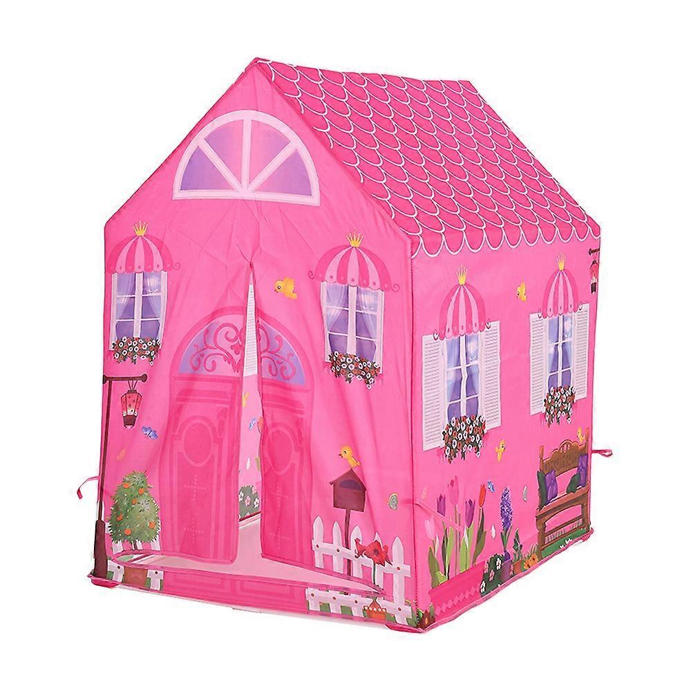 Living And Home Girls Play Tent Pink Princess Castle Pop up Tent Indoor Outdoor Game