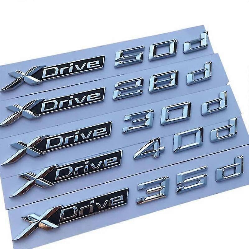 Viewleaf 3d Abs Car Fender Badge Trunk Logo For Bmw X1 X3 X5 X6 X7 Xdrive 20d 25d 30d 35d 40d 50d Emblem Stickers F15 F16 F25 Accessories Chrome XD...