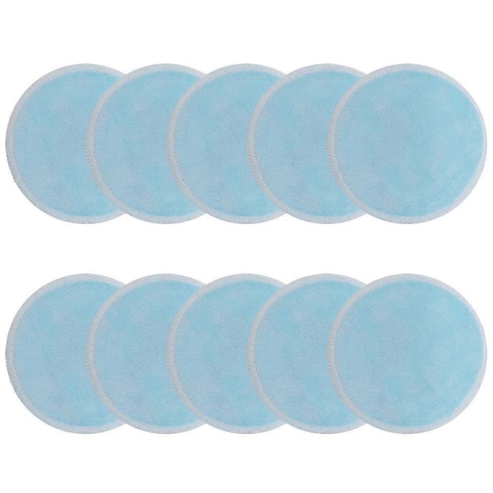 Wonderful Reusable Makeup Remover Pads - 10 Pieces Soft Organic Cotton Rounds With Washable Drawstring Blue