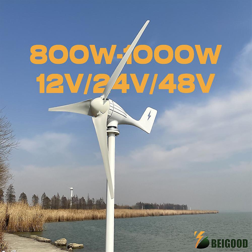 Muggys Wind Mill Turbine Generator Energy Power 800w 1000w 12v 24v 48v Complete Kit Residential With Mppt Charge Controller For Homeuse With MPPT C...