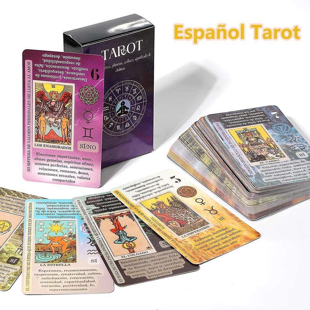 Lequeen Tarot espaol para principiantes, Tarot con significado en ellos en las tarjetas, palabras clave, Chakra invertida, elemento del Light Grey