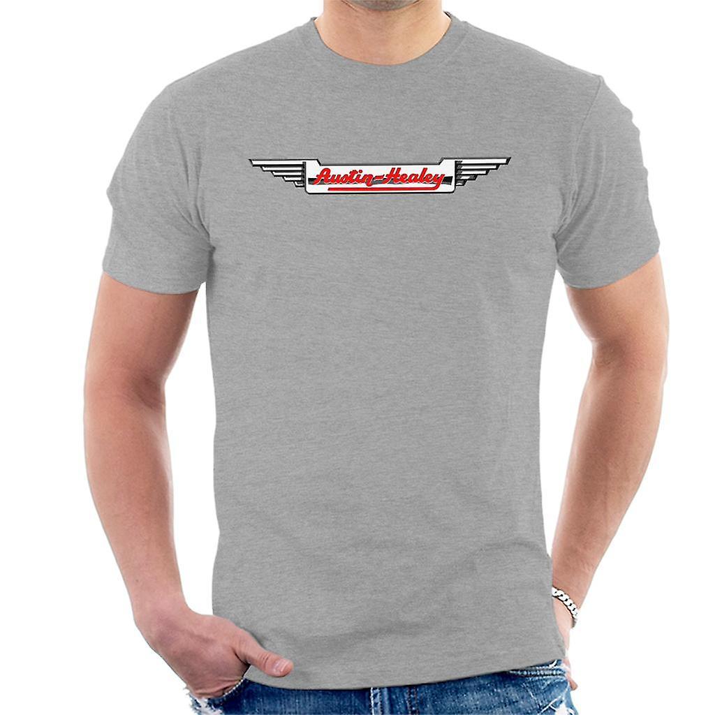 Austin Healey Logo British Motor Heritage Men's T-Shirt Heather Grey Small