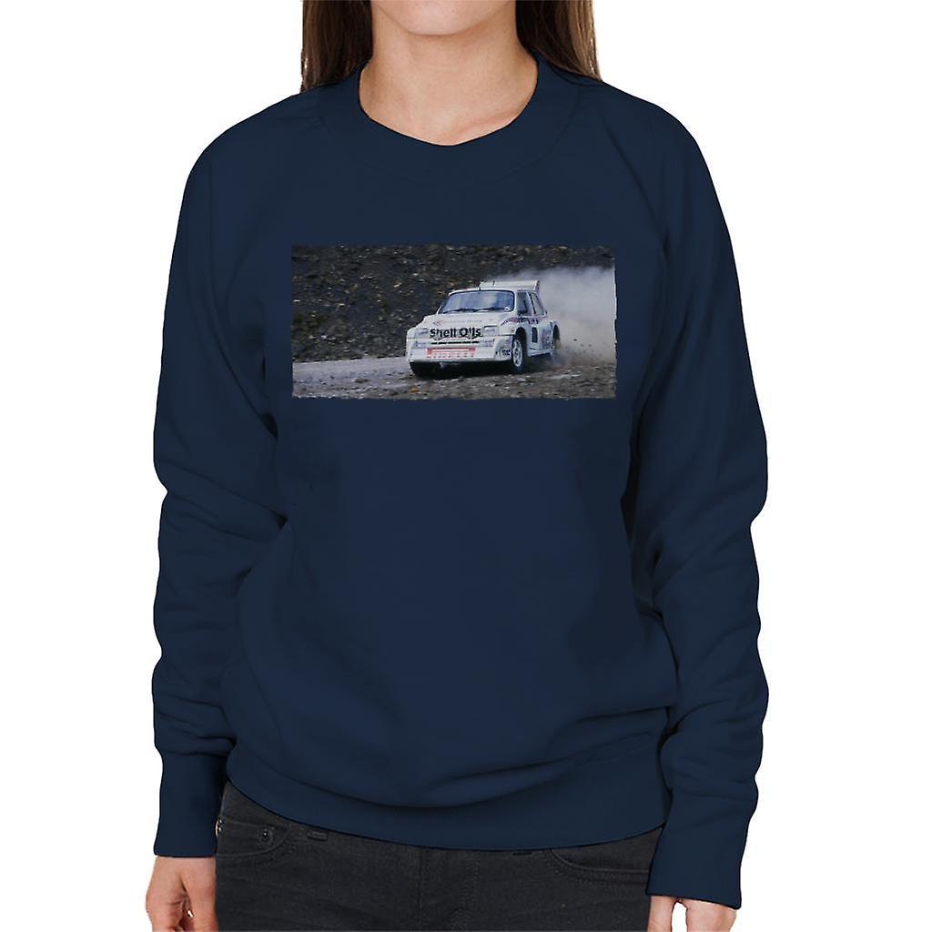 MG Metro 6R4 Drifting British Motor Heritage Women's Sweatshirt Navy Blue Medium