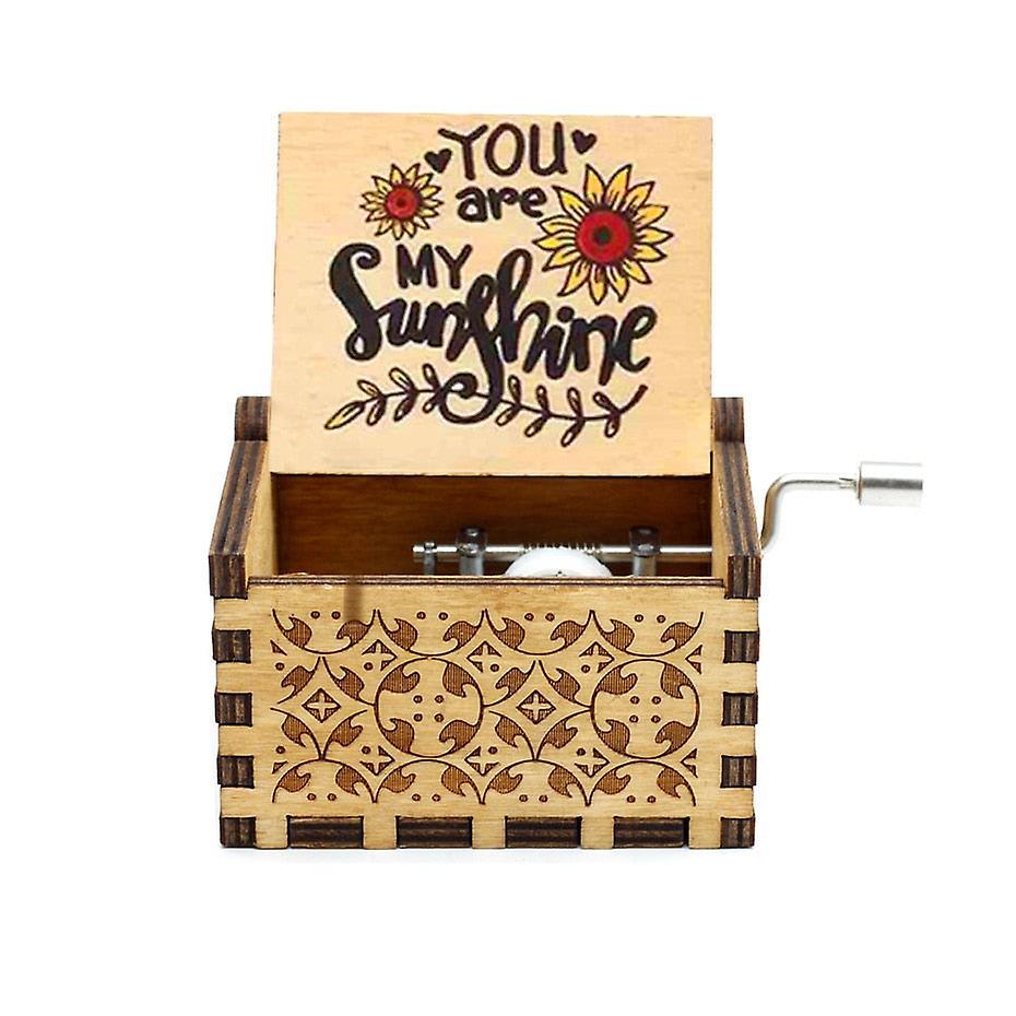 Slowmoose Hand Crank, Wooden Music Box To Someone Special you are My Sunshine-365458