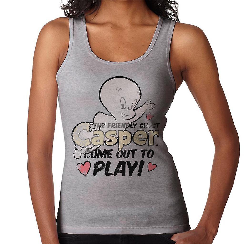 Casper The Friendly Ghost Come Out And Play Women's Vest Heather Grey XX-Large