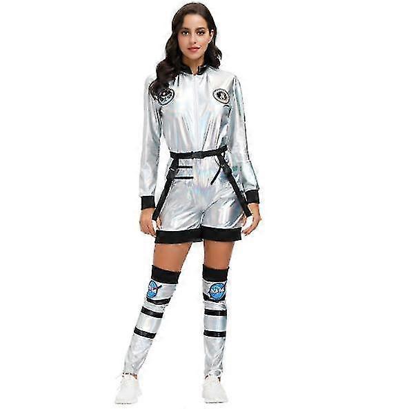 Walkbee Astronaut Costume Space Suit Rompers Halloween Carnival Party Cosplay women2 XL