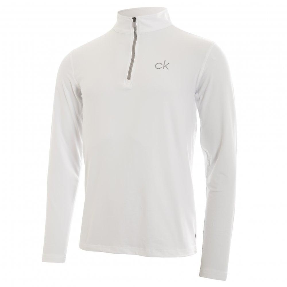 Men's Calvin Klein NEWPORT HALF ZIP - WHITE Large