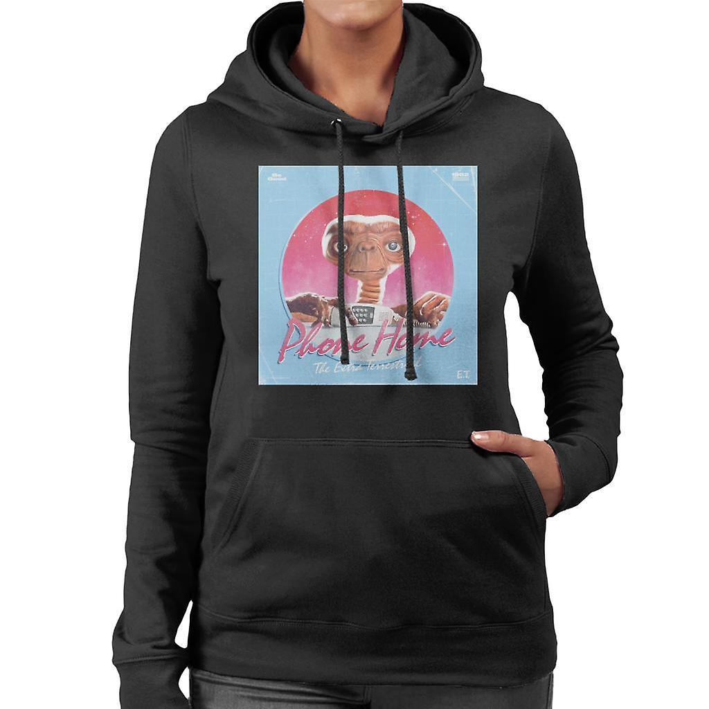 E.T. E.T. Phone Home Galactic Background Women's Hooded Sweatshirt Black Small