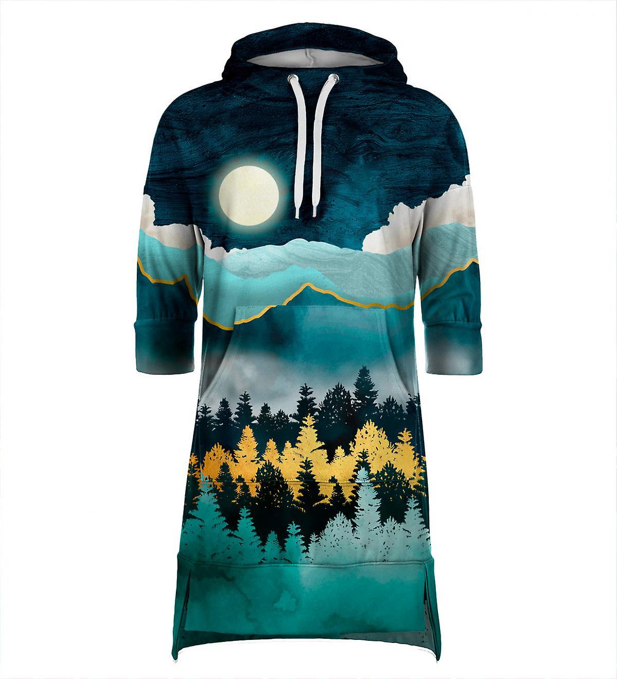 Mr Gugu & Miss Go Mr. Gugu Miss Go Gold Forest Hoodie Dress teal XS