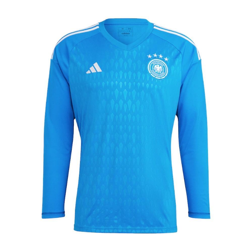 Adidas 2022-2023 Germany Home Goalkeeper Shirt (Blue) Large 42-44 inch Chest