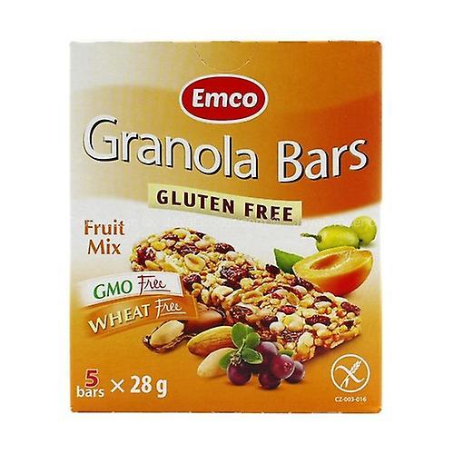 Emco Gluten-free fruit mix cereal bars 5 bars of 25g (Fruits)