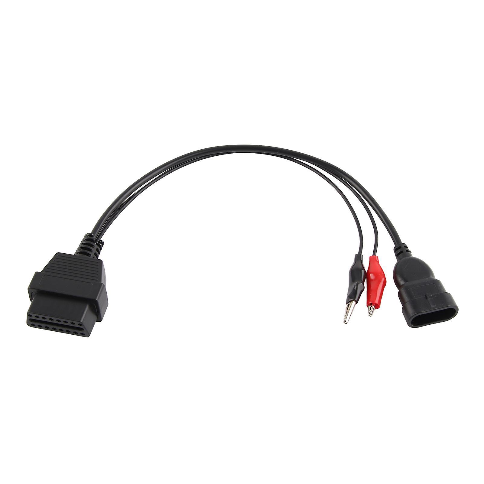 OBD2 Adapter for Fiat OBD2 Diagnostic Cable for Fiat Alfa Lancia with 3 Pin to 16 Pin Adapter Connector