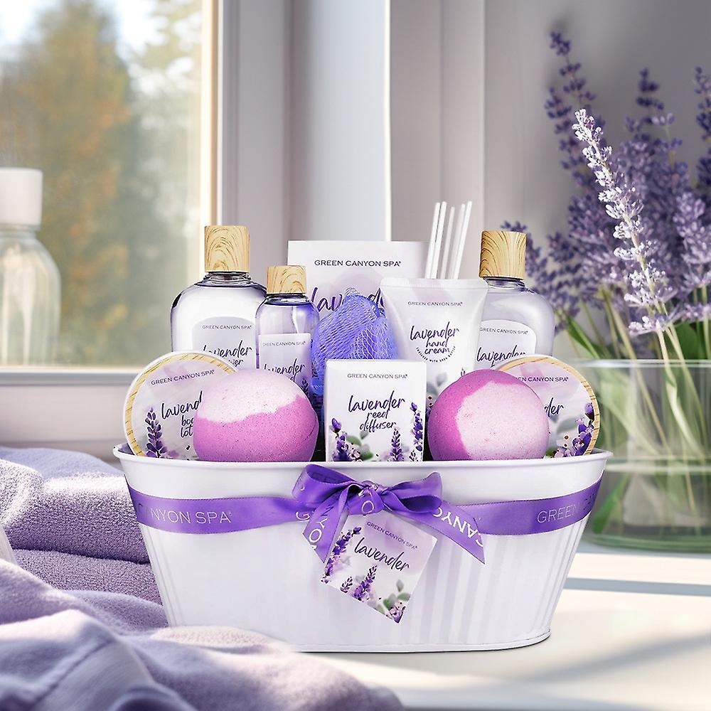 Sheonly 12 Pcs Lavender Bath and Shower Set for Women