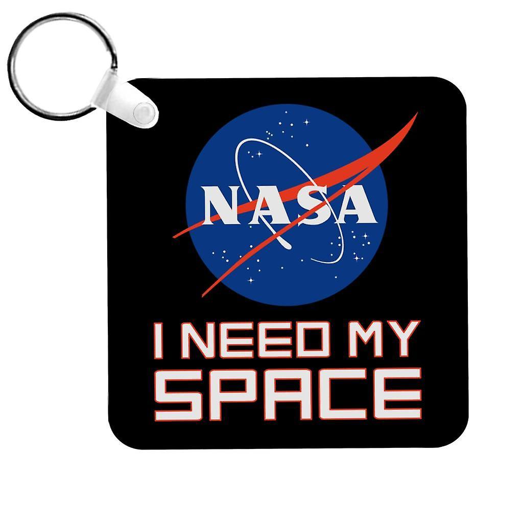 NASA I Need My Space Keyring Black 5cm x 5cm