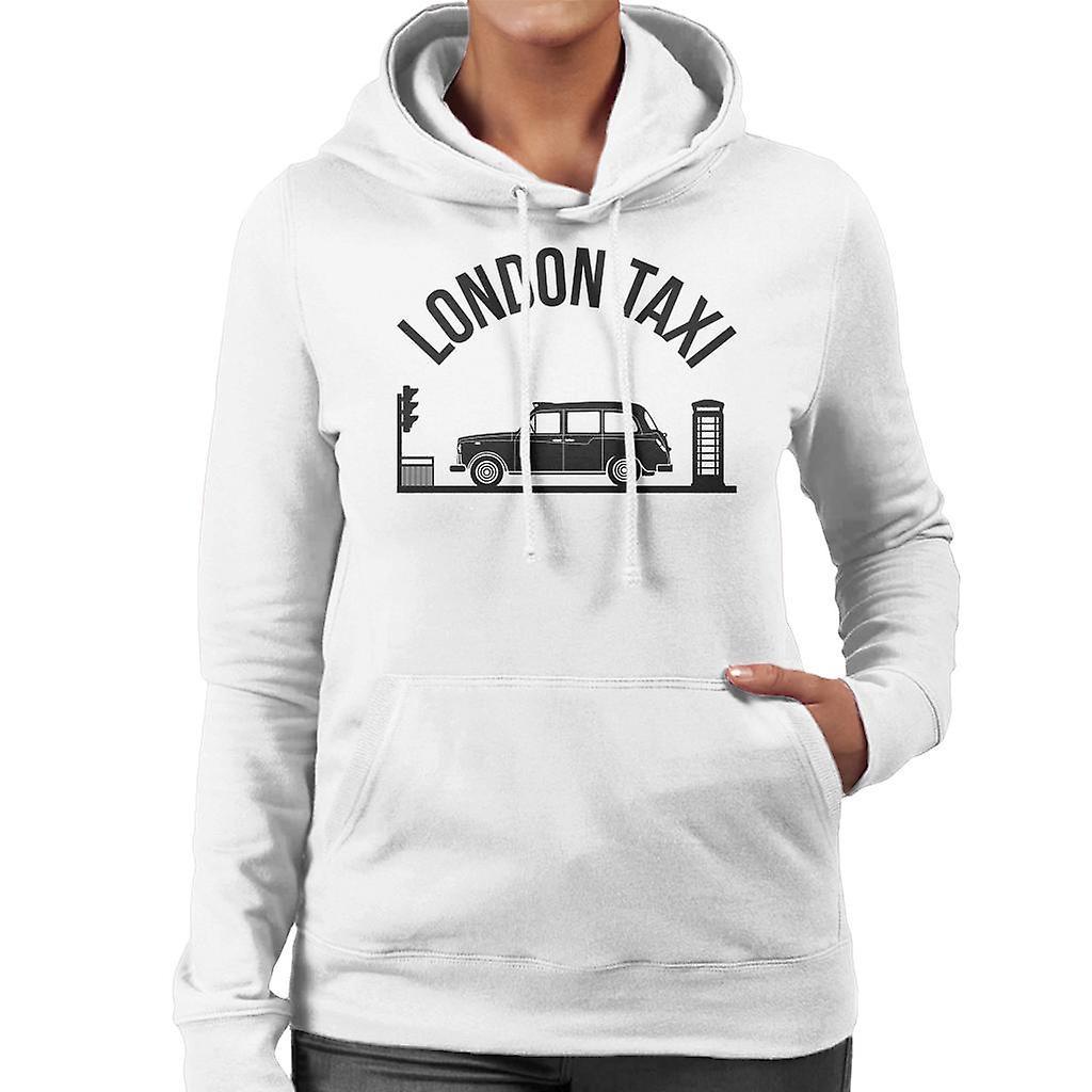 London Taxi Company TX4 At Traffic Lights Women's Hooded Sweatshirt White XX-Large