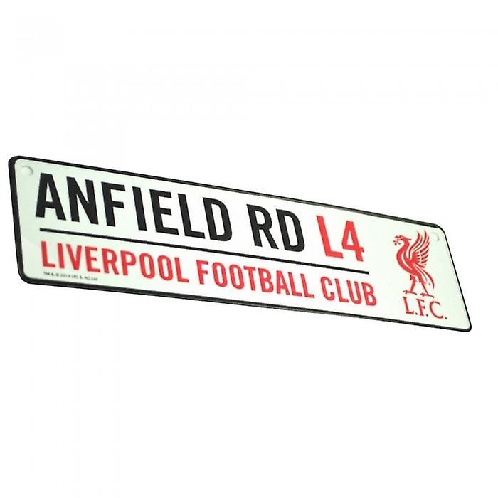 Liverpool FC Official Football 3D Embossed Metal Hanging Street Sign White/Red/Black One Size