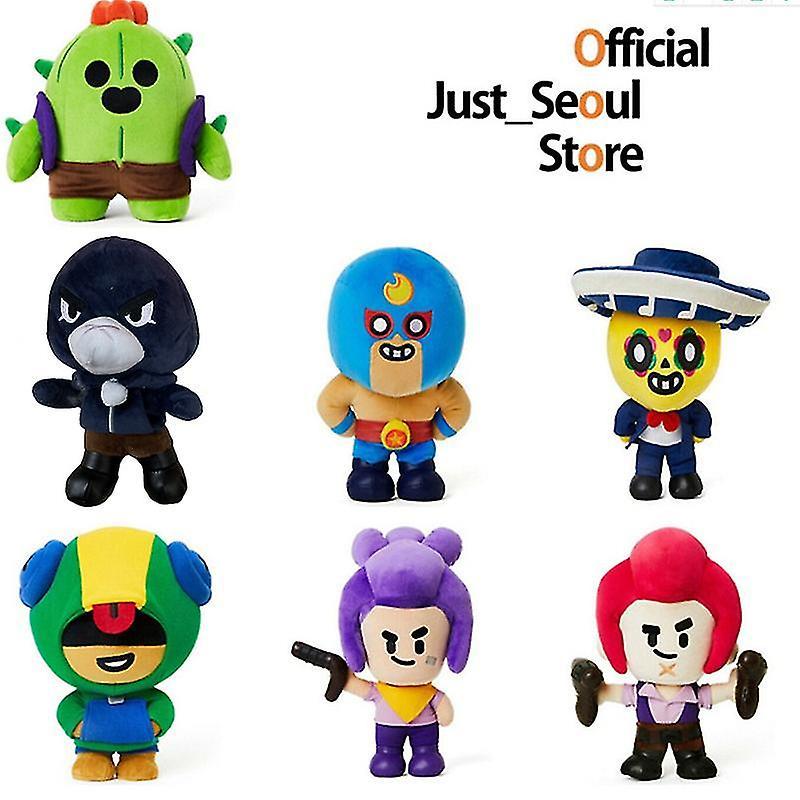 Ssylune Doll Mobile Game Wilderness Fighting Card Doll Toy Brawl Stars Standing Plush Blue Green 1pc