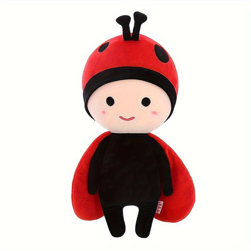 Wfuo Cartoon Ladybug Flower Xiaoqi Doll Plush Toy Cute Couple Seven Star Ladybug Doll Birthday red