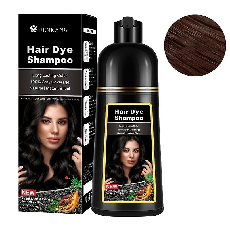 Unbrand Hair Color Cover Dark Brown White Hair Natural Hair Dye Repair Damaged Shampoo Dark coffee