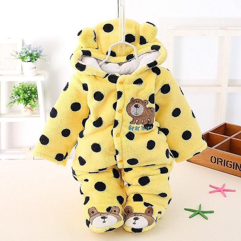 Slowmoose Baby / Cartoon Bear Jumpsuit, Cute Winter Clothing yellow-200002130 Newborn