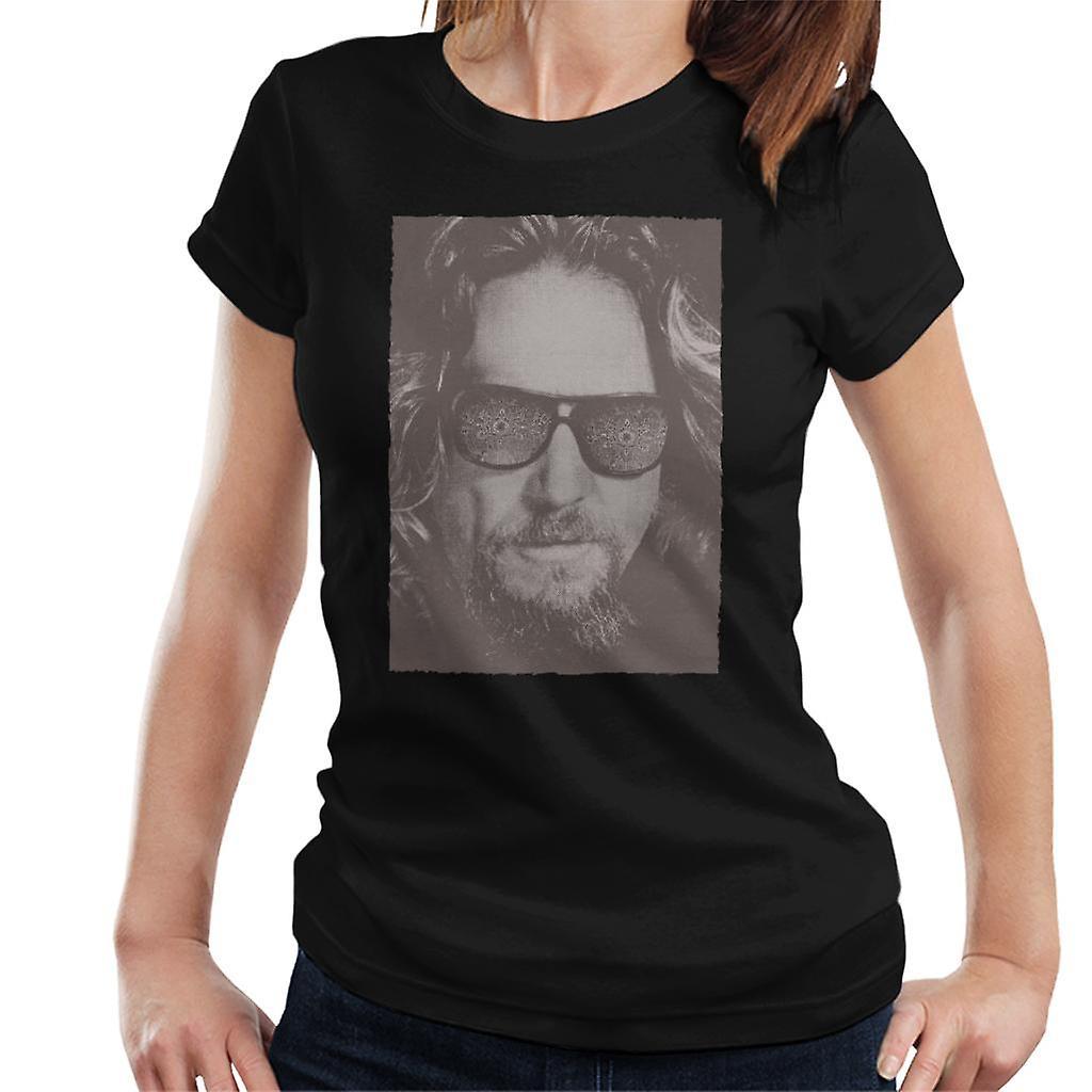 The Big Lebowski The Dude Face Carpet Shades Nostalgia Women's T-Shirt Black Large