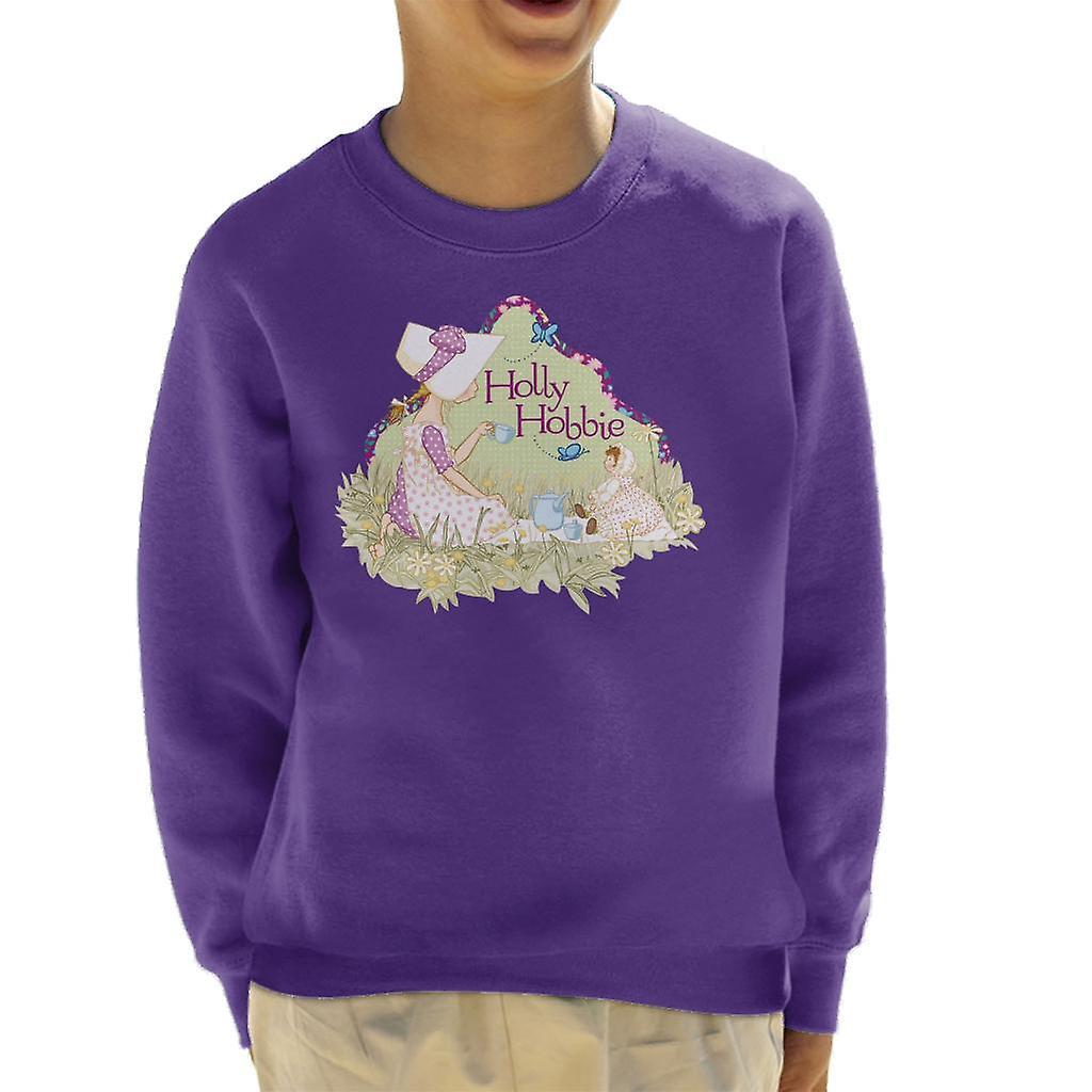 Holly Hobbie Tea Party Kid's Sweatshirt Purple X-Large (12-13 yrs)