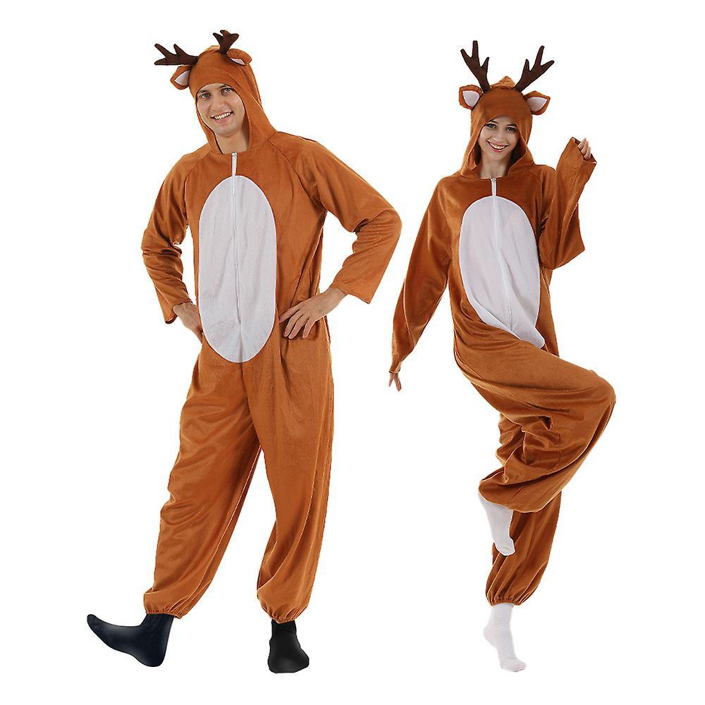 ILWHE Christmas Reindeer Costume Christmas Animals Cosplay Adult L