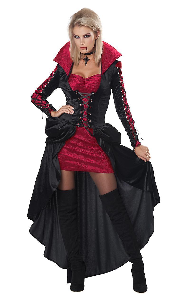 California Costumes Adult Women's Bloodthirsty Vixen Vamp Halloween Fancy Dress Costume Red Small