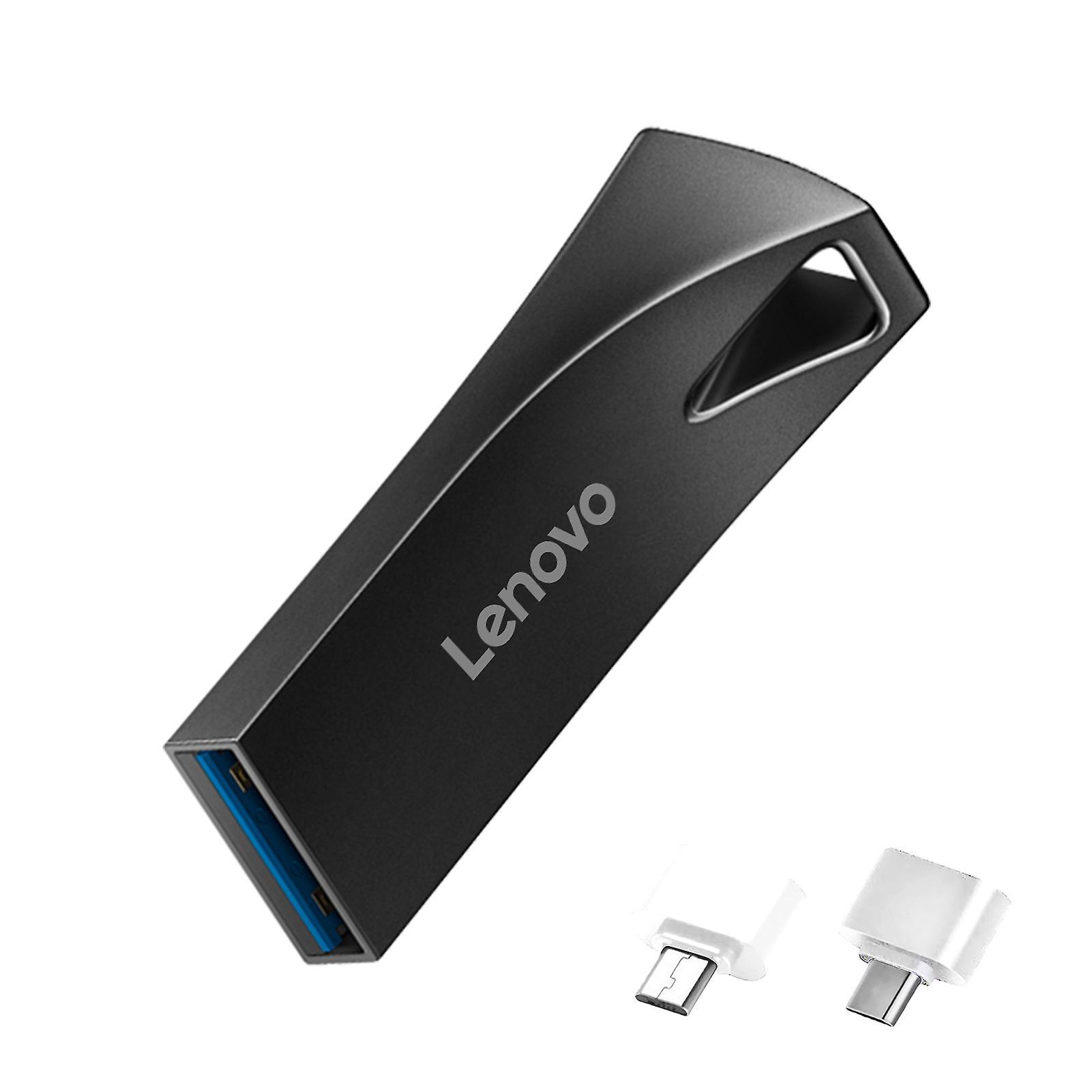 Hislaves Lenovo U Disk Waterproof High Speed 512GB/1TB/2TB Mini USB Flash Disk Pen Drive Computer Accessories Black