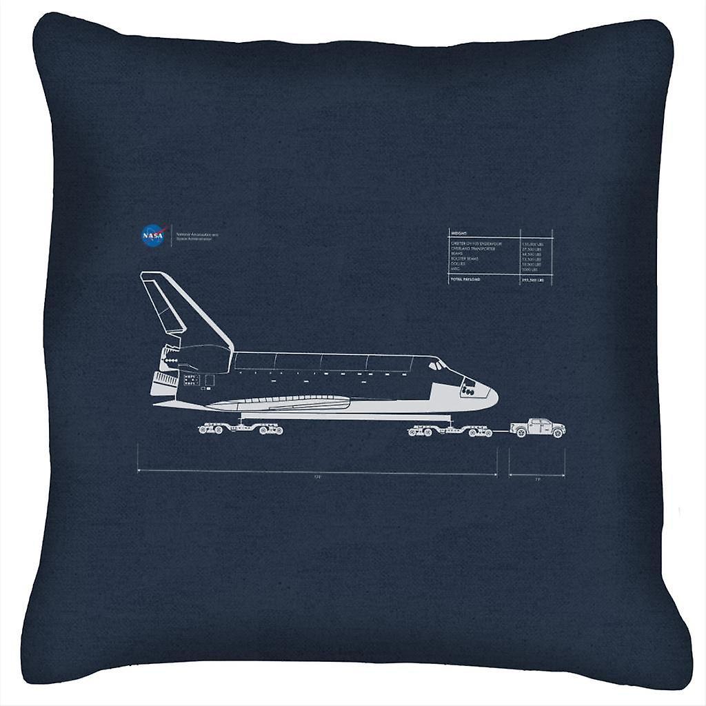 NASA Space Shuttle Weight Diagnostic Cushion Navy Blue 40 x 40cm