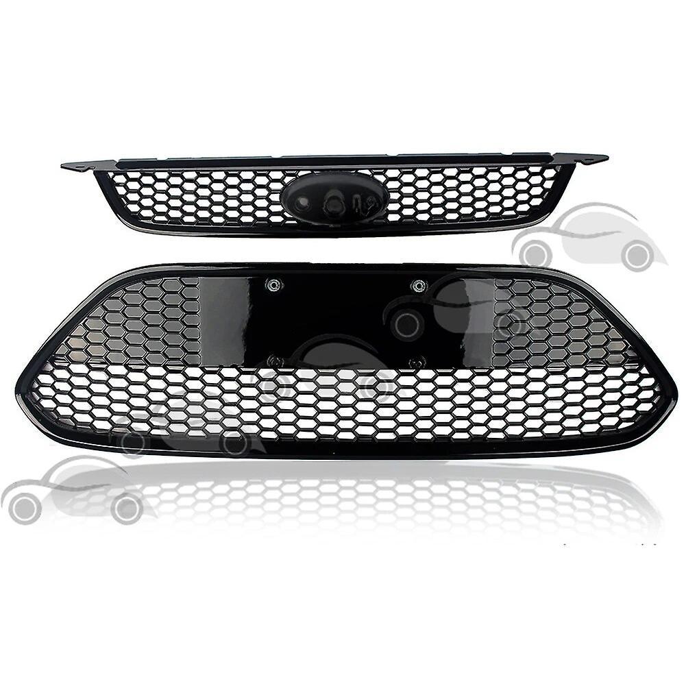 Jimonzi Car Front Grille Bumper Honeycomb For Ford Focus  2009 2010 2011 2012 2013 2014 2015 Hatchback Sedan 1 Set