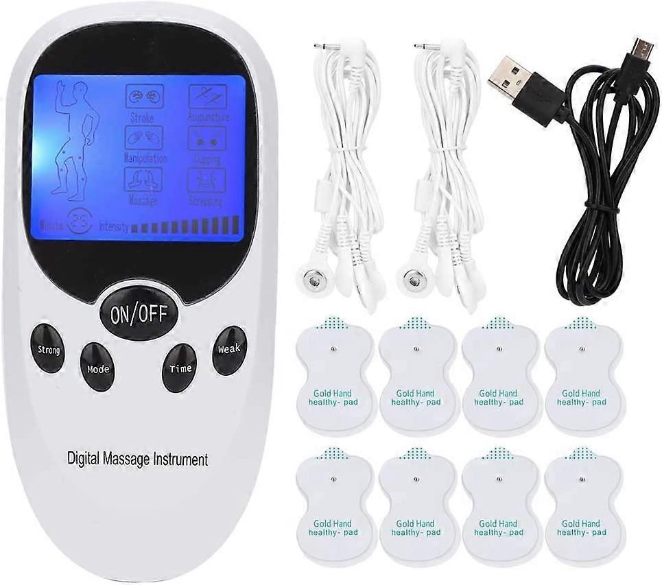 Tinor Dual Channel TENS Unit Muscle Stimulator for Pain Relief with 6 Massage Modes and 8 Pad Changes