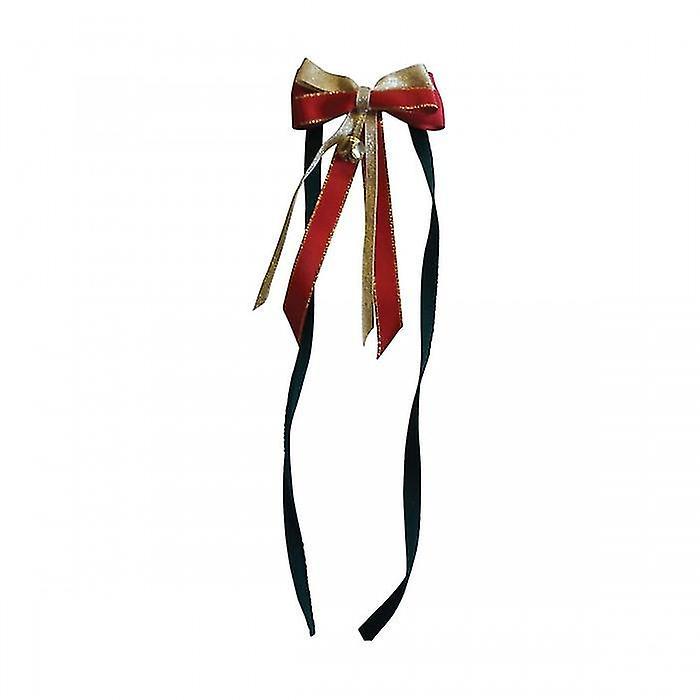 ShowQuest Christmas Tail Bow With Bell For Horses Red/Gold/Black One SIze