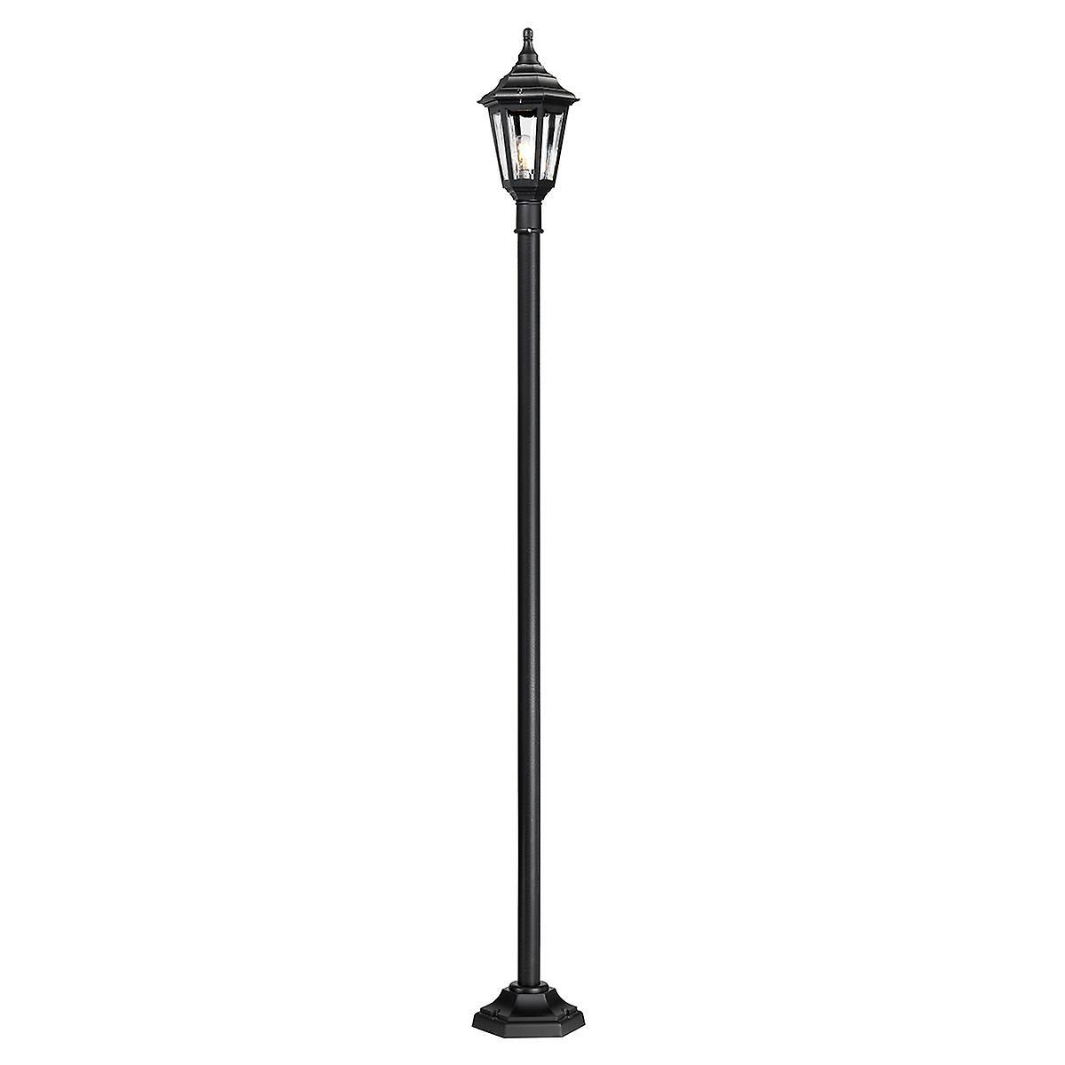 Kinsale 1 Light Outdoor Coastal Lamp Post Black IP43 E27