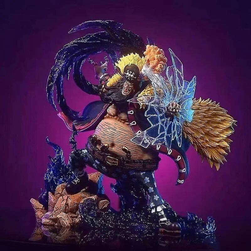 Jiechannel Anime One Piece Figures Marshalldteach Figure Blackbeard Pirates Figurine 35cm Pvc Model Collection Statue Ornament Toys Gift 22cm Black...