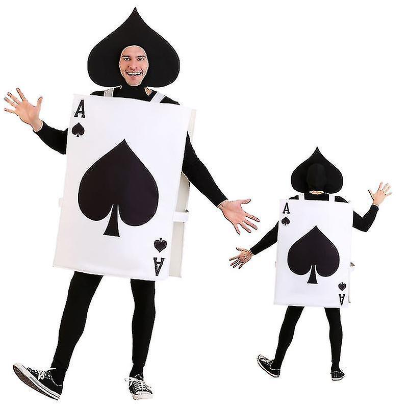 Poker Costumes Ace Of Spades Cosplay Halloween Costumes Carnival Disguise WHBYV Adult 150-180cm