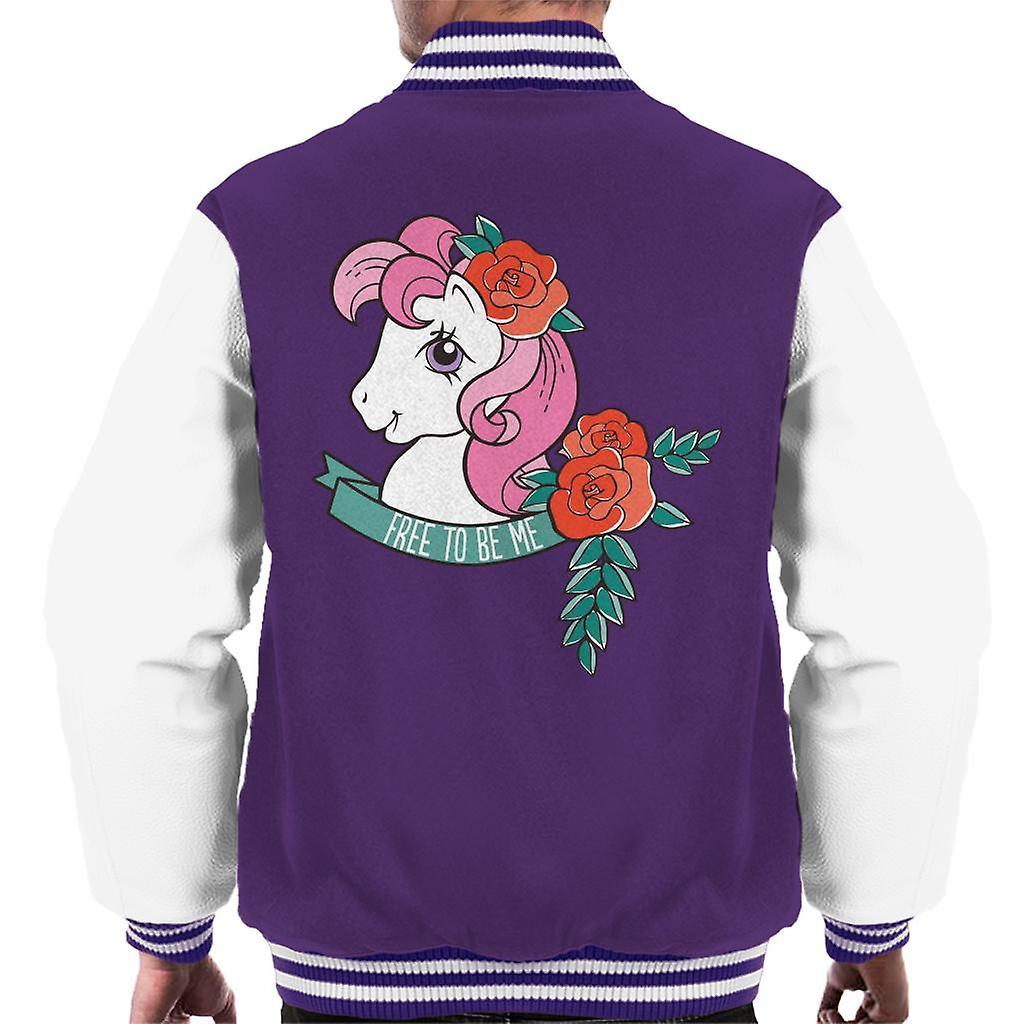 My Little Pony Free To Be Me Men's Varsity Jacket Purple/White Small