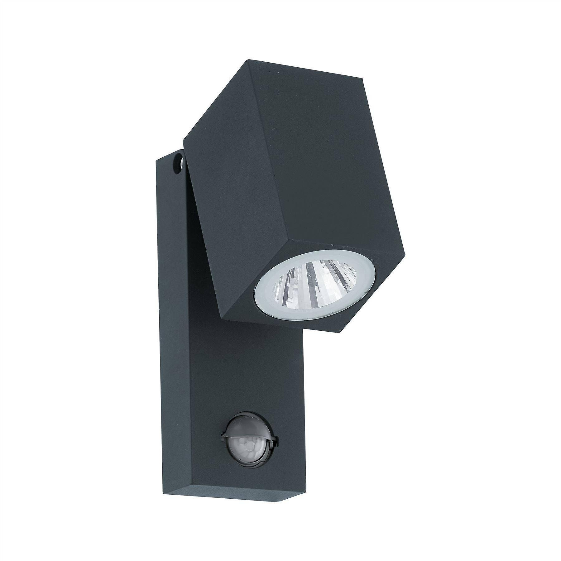 Eglo Lighting Sakeda LED Outdoor Wall Light with PIR Motion Sensor Anthracite IP44