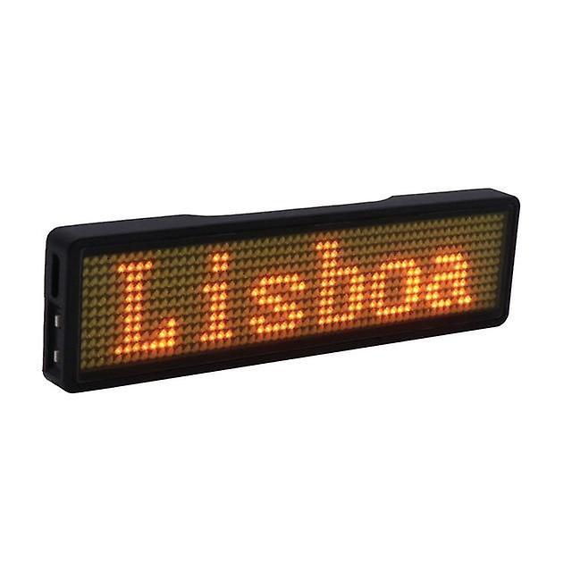 Slowmoose Bluetooth Programable Led Name Badge Case With Magnet And Pin Red case