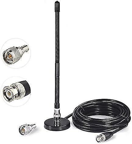 Cb Antenna 27mhz Cb Antenna Soft Whip Magnetfu Bnc Pl259 Connector Antenna Compatible With Cobra Midland Uniden Maxon President Portable Ha - Jxlgv