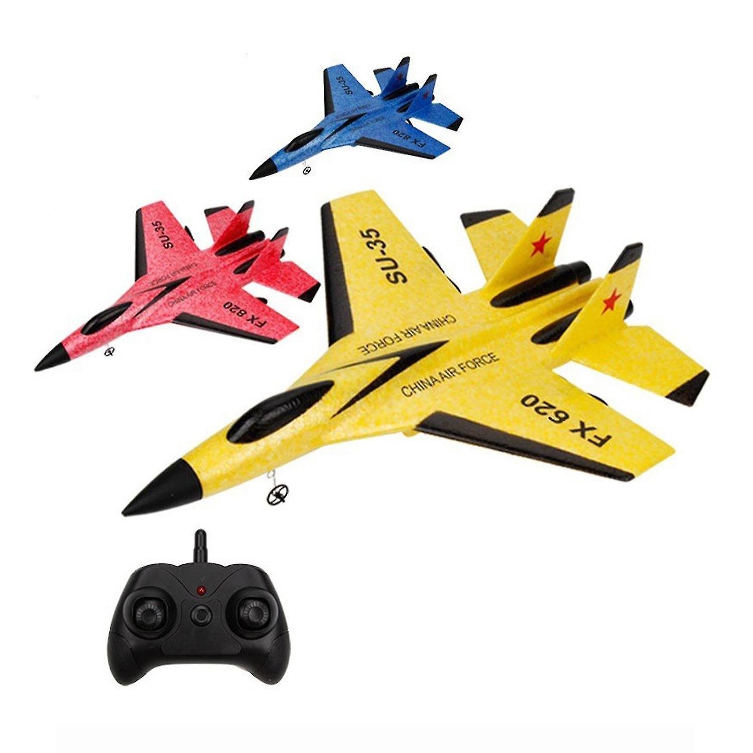 JUMPHERO Su 35 Avion Rc Remote Control Airplane Controller Su-35 Fighter Model Plane Kids Blue