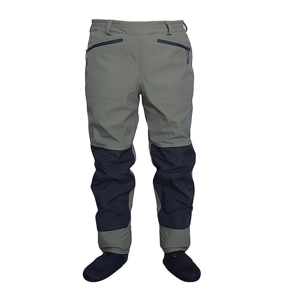 mickcara 3 Layer breathable waterproof fly fishing waist waders stockingfoot high pant wader durable duck hunting wading pants Kaqi m