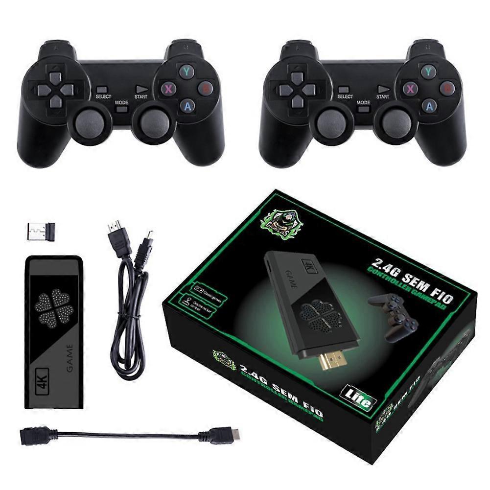 4k Hdmi Tv Game Stick 32/64g 10000 Games Video Game Consoles 2x Wireless Gamepad 32G 5000 games