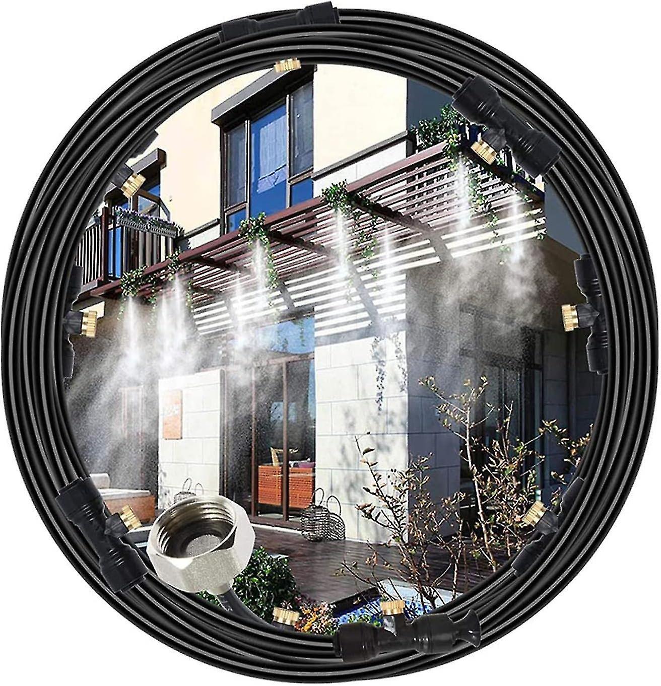 Bxs Spray Mist Cooling Irrigation System, Spray Mist For Patio, Water Mist System Irrigation, Water Mist Cooling With Mist Nozzles And Garden Hose,...