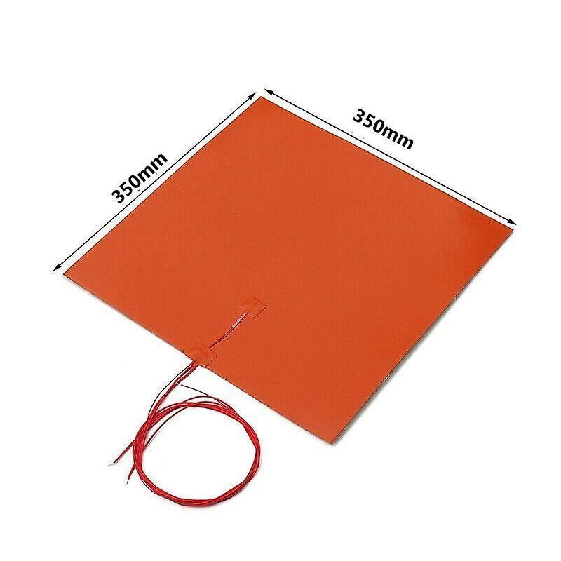 Heating Pad 350*350mm 220v 1400w Silicone Heater Mat Pad For Printer Heated Bed Heating Universal Fuel Tank Water Tank Rubber Heating Mat 350cm Orange